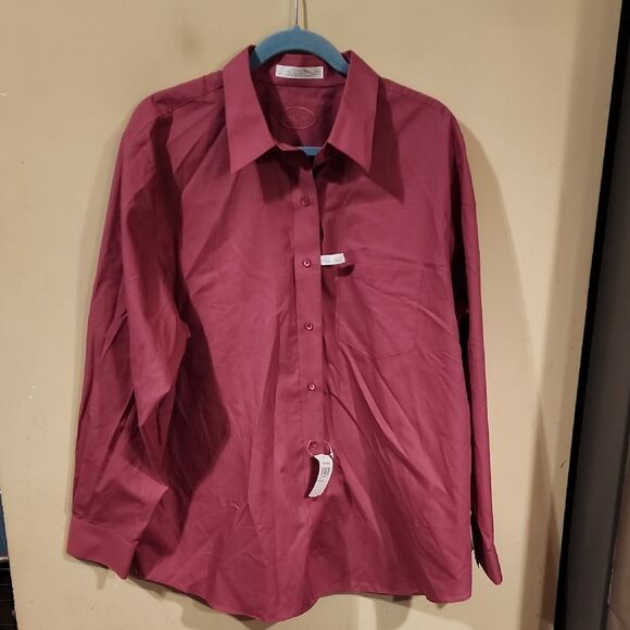 Foxcroft Wrinkle Free No Iron Nwt   Mauve Colored  Button Up Shirt Size 20 - Picture 1 of 4